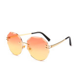 11135 Superhot Eyewear Fashion Women Sun glasses Diamond Cutting Rimless Sunglasses
