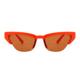 13645 Superhot Eyewear 2019 Fashion Women Sun glasses Half Frame Cat Eye Sunglasses