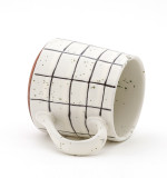 European and American style white coffee mug ceramic mesh