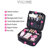 Amazon Hot Sale Professional Organizer Large Makeup Bag Makeup Brush Cosmetic Bag With Hard Dividers