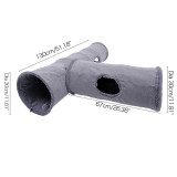 Composable Kitty Plush Tube Foldable Collapsible Cat Tunnel With Ball
