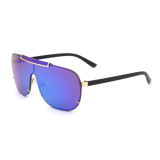 10025 Superhot Eyewear Fashion Oversized One Piece Lens Gradient Shield Shades Sunglasses