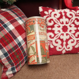 Coral fleece blanket with very soft hand feel for Christmas with Tin can packaging