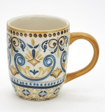 Wholesale marbled glazed ceramic mug ins simple M letter gilt creative water cup LOGO customization