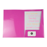 Luxury Embossed Silver Gold Foil Two Pocket Paper Presentation Folder with Your Own Logo