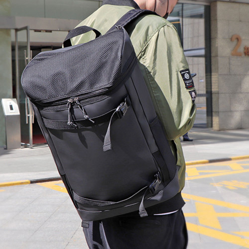Business Water Resistant PU leather Laptop Bags Backpack with USB Charging computer travel bagpack