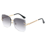 26537 Superhot Eyewear 2019 Fashion Tinted Lens Sun glasses Women Rimless Sunglasses