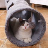 Composable Kitty Plush Tube Foldable Collapsible Cat Tunnel With Ball