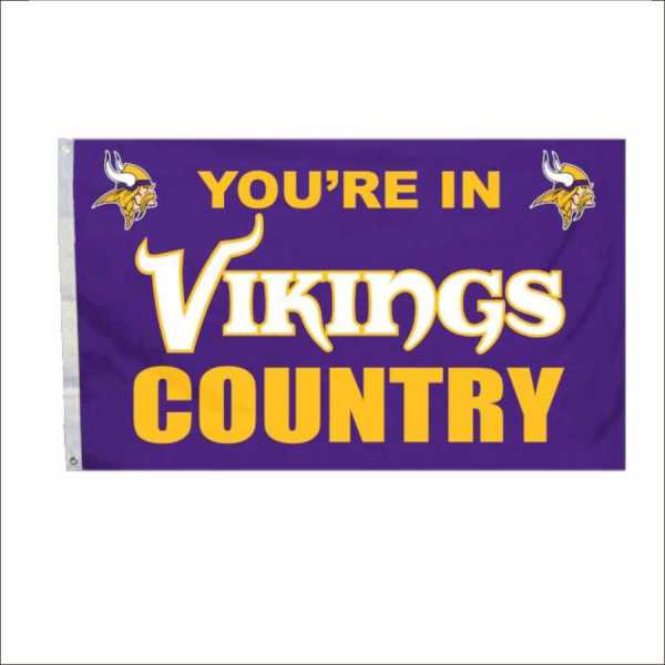 NFL Custom 3*5ft Minnesota Vikings flag sample fast delivery