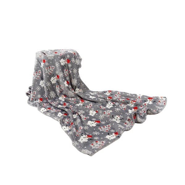 Popular cute super soft Christmas snowman print flannel fleece blanket