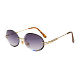A0364 Superhot Eyewear 2019 Vintage Sun glasses Men Women Oval Rimless Sunglasses