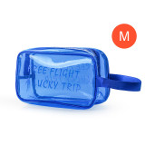 Custom LOGO Travel Transparent Makeup Bag PVC Zipper Tote Cosmetic Bag Pouch Clear Beauty Make Up Bags