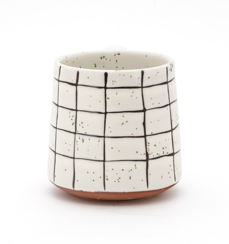 European and American style white coffee mug ceramic mesh