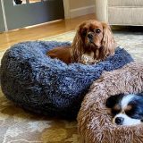 Pet Sofa Long Faux Fur Plush Warm Soft Cozy Dog Bed