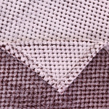 Wholesale fashion honeycomb jacquard and backprint flannel fleece blanket