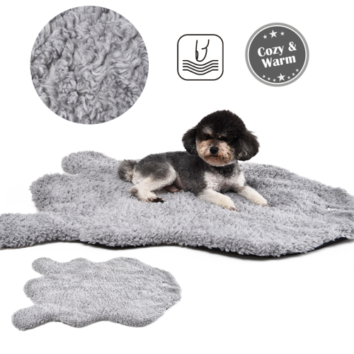 Recycled Material Pet Cushion Bed Soft Plush Portable Foldable Cat Dog Mat
