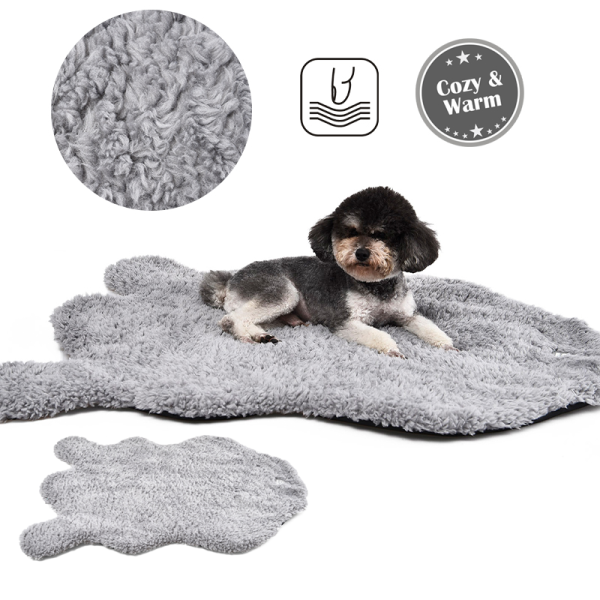 Recycled Material Pet Cushion Bed Soft Plush Portable Foldable Cat Dog Mat