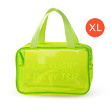 Custom LOGO Travel Transparent Makeup Bag PVC Zipper Tote Cosmetic Bag Pouch Clear Beauty Make Up Bags