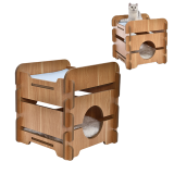 Home Life Modern Multifunctional Pet House Bed Wooden Detachable Cat Furniture