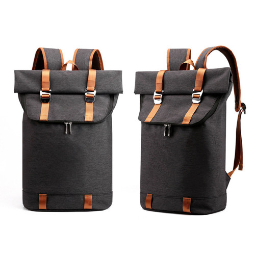 Factory designer Custom  Waterproof cationic material Roll top  anti-theft Sport Laptop Backpack Bag