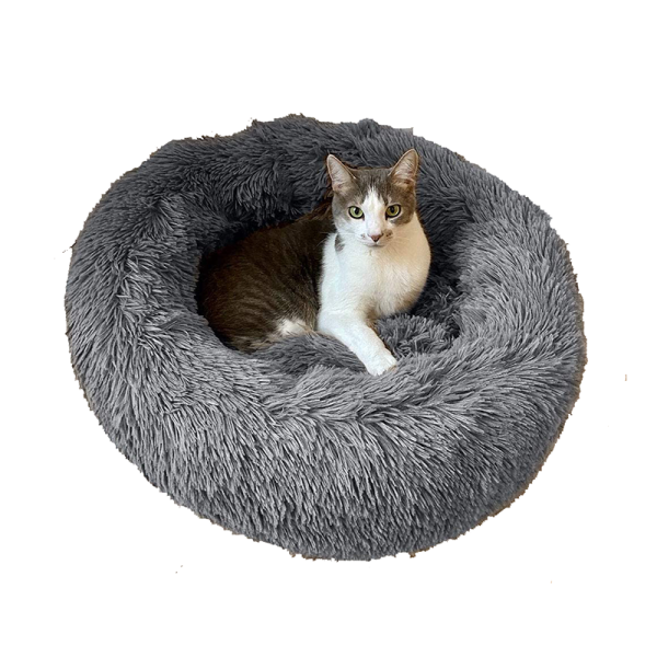 Pet Sofa Long Faux Fur Plush Warm Soft Cozy Dog Bed