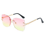 26537 Superhot Eyewear 2019 Fashion Tinted Lens Sun glasses Women Rimless Sunglasses