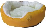 Pet Paw Print Soft Short Plush Pet Bed Cheap Comfortable Dog Bed