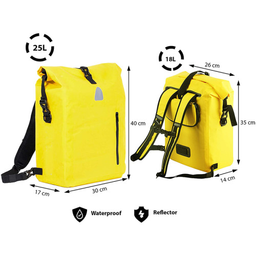 Multi Functional Cycling Bicycle Pannier Bike 100% waterproof messenger bag backpack 4 in 1 bicycle bags