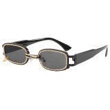 Superhot Eyewear 51800 Fashion 2021 Women Sun glasses Vintage Diamond Rhinestone Rectangle Sunglasses