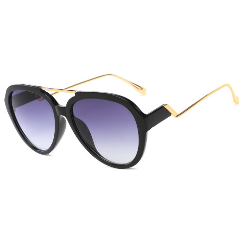 24637  Superhot Eyewear  Hot sales  Double beam Sunglasses Gradient color frame Stepped sun glasses