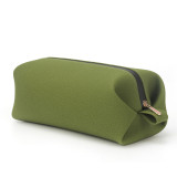 Solid Color Silicone Makeup Lady Waterproof Storage Bag Hand Bag Army Green Wash Cosmetic Bag Custom LOGO
