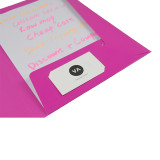 Luxury Embossed Silver Gold Foil Two Pocket Paper Presentation Folder with Your Own Logo