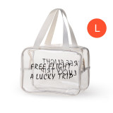 Custom LOGO Travel Transparent Makeup Bag PVC Zipper Tote Cosmetic Bag Pouch Clear Beauty Make Up Bags