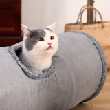 Composable Kitty Plush Tube Foldable Collapsible Cat Tunnel With Ball