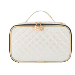 New trending luxury laser PU leather makeup bags organizer travel brush storage bag make up case cosmetic bags