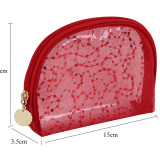 3 Pieces Mesh Cosmetic Bag Black Mesh Zipper Pouch for Offices Travel Accessories