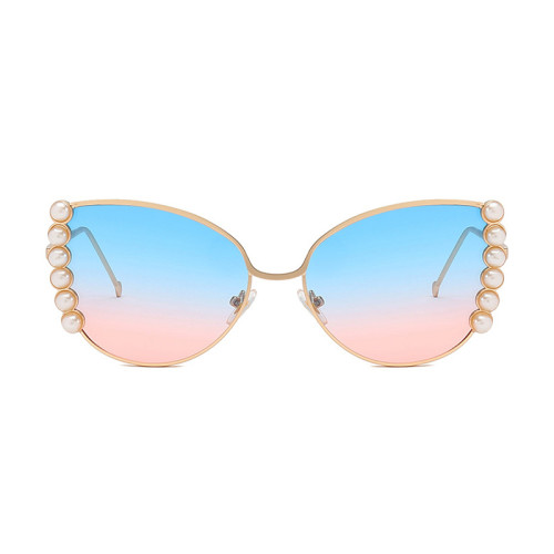 12135 Superhot Eyewear Pearl Butterfly Sun glasses 2019 Fashion Women Sunglasses