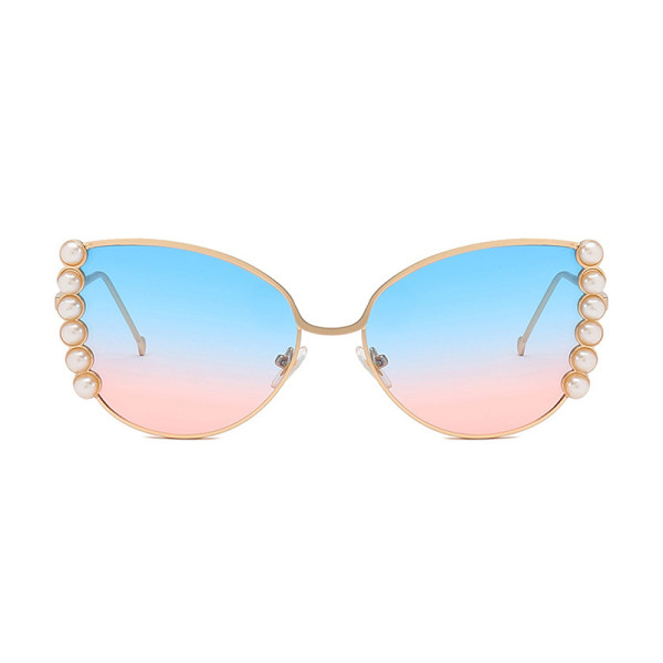 12135 Superhot Eyewear Pearl Butterfly Sun glasses 2019 Fashion Women Sunglasses