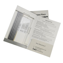 Eco Friendly Custom Printed One Pocket File Folders For File and Business Card