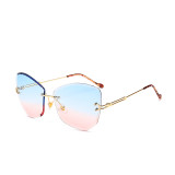 11035 Superhot Eyewear 2019 Fashion Ladies Sun glasses Amazon hot selling Rimless Sunglasses