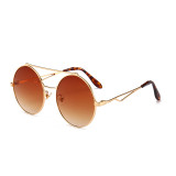22633 Superhot Eyewear 2018 Round Gold Metal Alloy Frame Big Size Coating lens Unisex Sunglasses