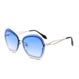11232 Superhot Eyewear 2019 Fashion Ladies Big Sun glasses Oversized Rimless Women Sunglasses