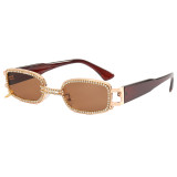 Superhot Eyewear 51800 Fashion 2021 Women Sun glasses Vintage Diamond Rhinestone Rectangle Sunglasses