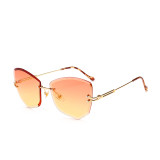 11035 Superhot Eyewear 2019 Fashion Ladies Sun glasses Amazon hot selling Rimless Sunglasses