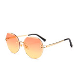 11135 Superhot Eyewear Fashion Women Sun glasses Diamond Cutting Rimless Sunglasses