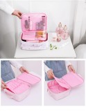 IN STOCK FREE SAMPLE Accept Custom LOGO Large Capacity Beauty Makeup Bag Travel Cosmetic Bag Case for Women PU Cute Makeup Case