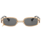 Superhot Eyewear 51800 Fashion 2021 Women Sun glasses Vintage Diamond Rhinestone Rectangle Sunglasses