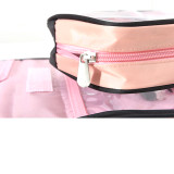 Environment Friendly Waterproof Oxford Double Layer Makeup Brush Tool Big Cosmetic Zipper Makeup Bag