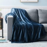 Aoyatex Super Soft Cozy Luxury Bed Sofa Microfiber Custom Soild Flannel Fleece Throw Blanket