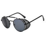11936 Superhot Eyewear 2019 Vintage Double Bridge Shades Round Metal Goggles Steampunk Sunglasses